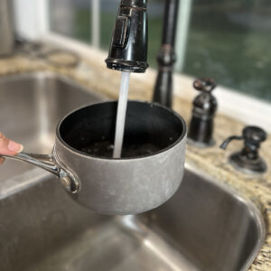 Filling water for boiling water test