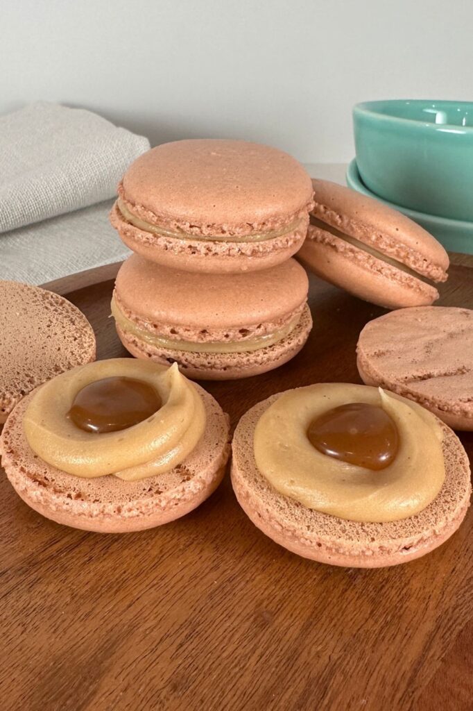 Salted Caramel filling in Macaron shells